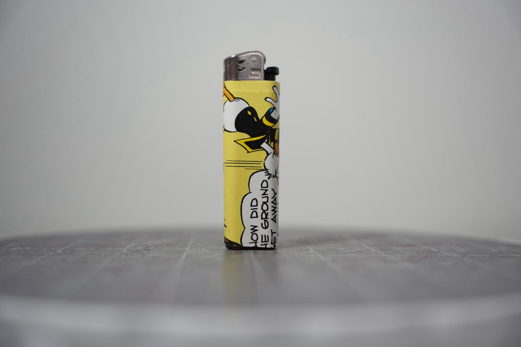 Disney comic book collage lighter, detail of the speech balloon