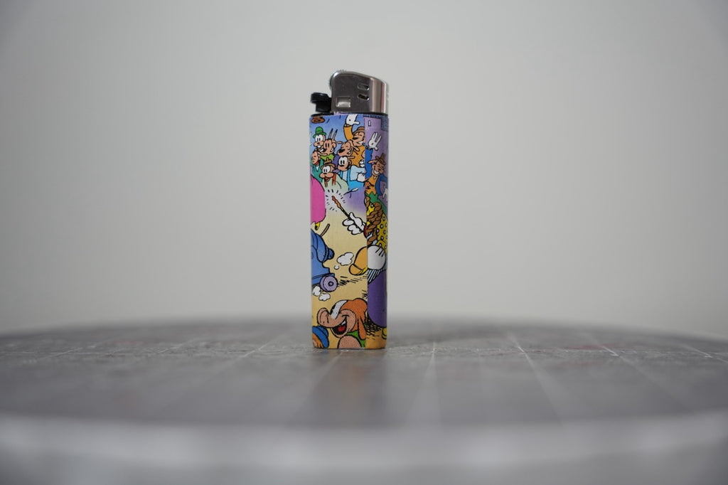 Disney comic book collage lighter, third view