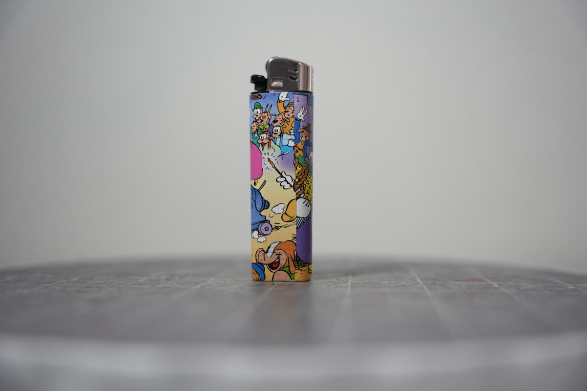 Disney comic book collage lighter, third view