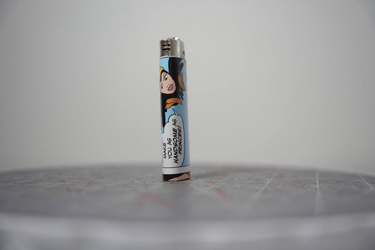 Disney comic book collage lighter, second view