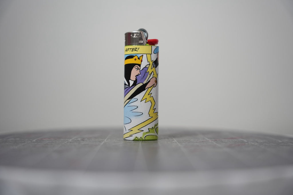Disney comic book collage lighter, third view