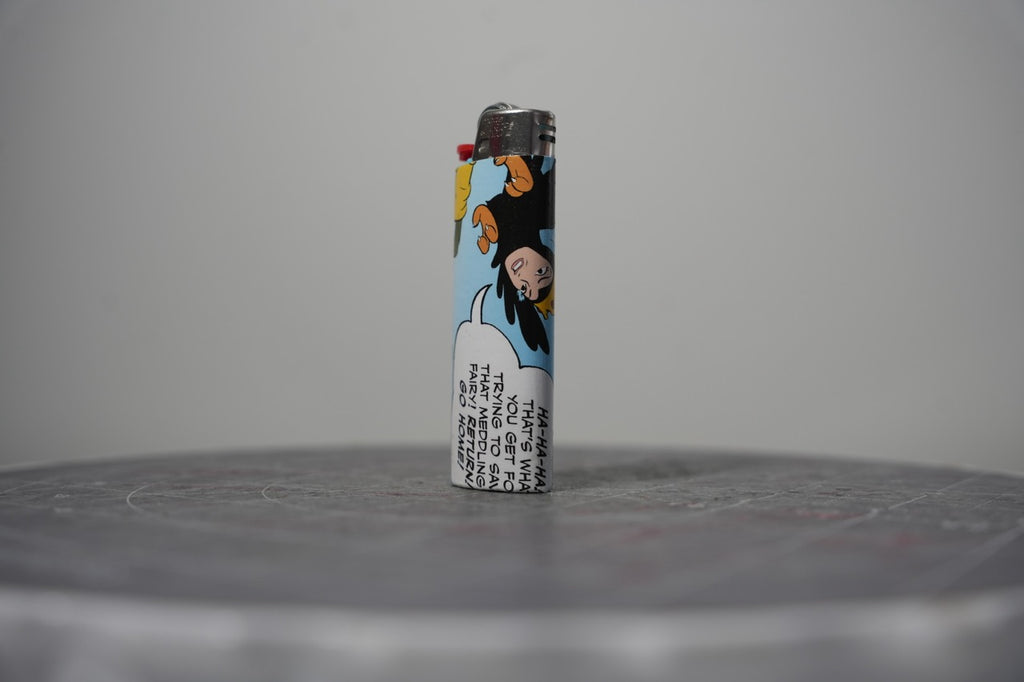 Disney comic book collage lighter, third view