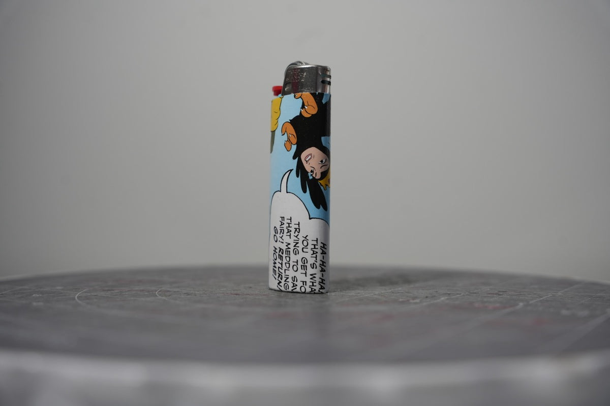 Disney comic book collage lighter, third view